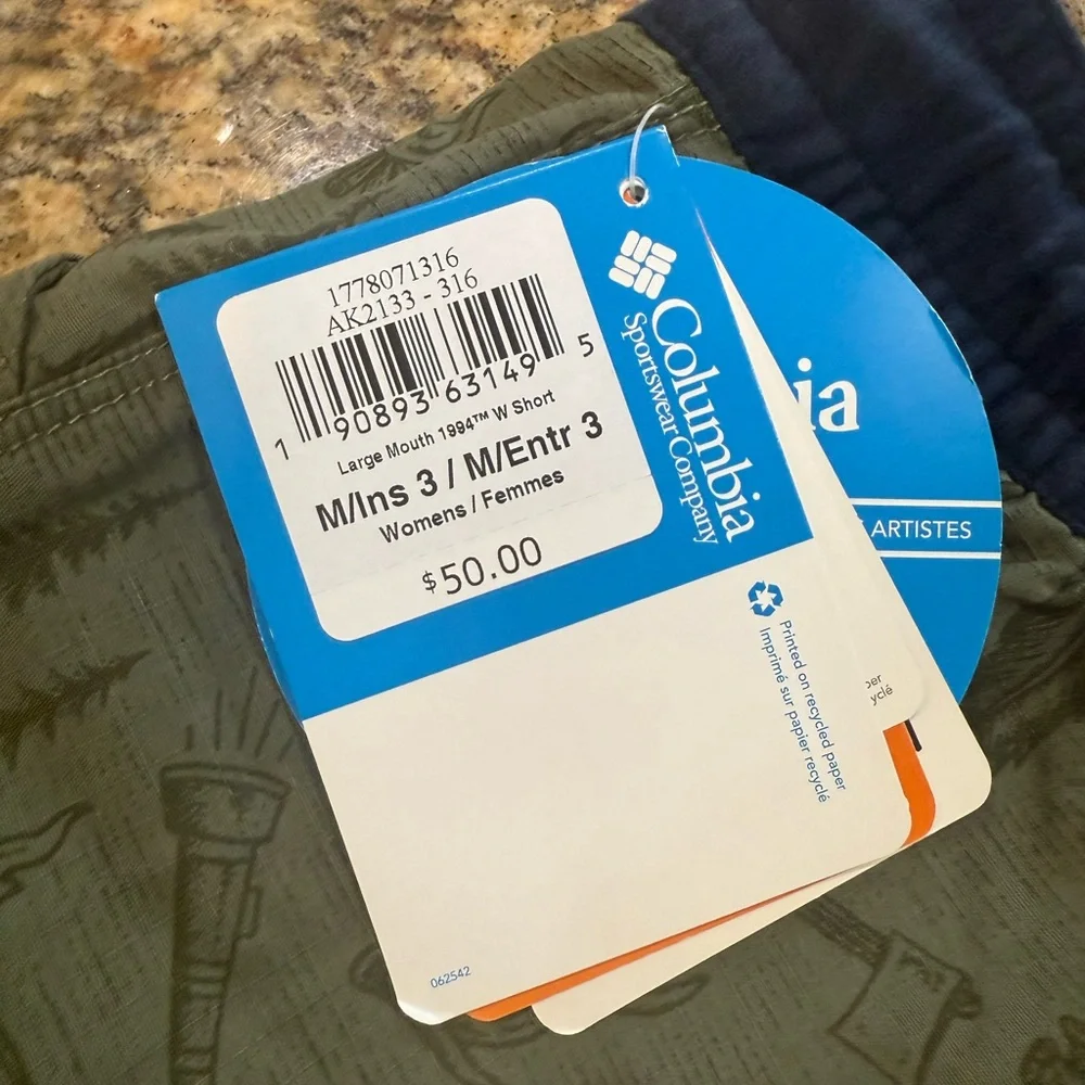 NWT Columbia women’s large mouth 1994 shorts size medium - Picture 8 of 11